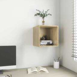 Berkfield Home Wall Cabinet Sonoma Oak 37x37x37 cm Engineered Wood in Light Oak - Size: 37 x 37 x 37 cm - thumbnail 2