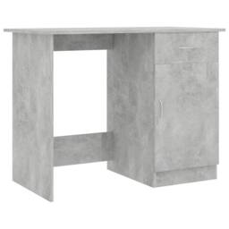 Berkfield Home Modern Desk Concrete Grey 100x50x76 cm Engineered Wood - Size: 100 x 50 x 76 cm - thumbnail 3
