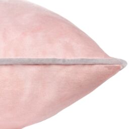 Furn Meridian Velvet Piped Cushion in Light Pink - Size: 55 cm x 55 cm - thumbnail 4