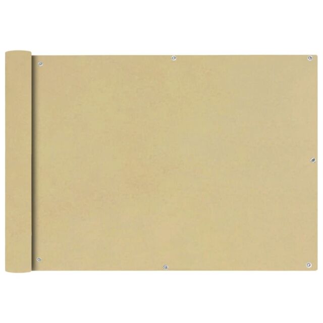 Berkfield Home Balcony Screen Oxford Fabric 75x600 cm Beige - image 1