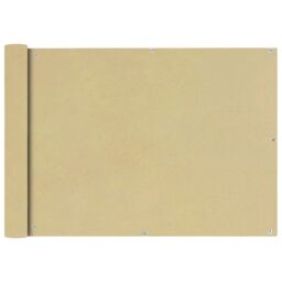 Berkfield Home Balcony Screen Oxford Fabric 75x600 cm Beige - thumbnail 1