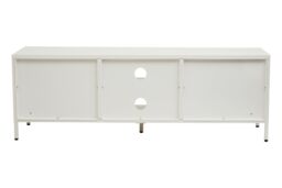 Orsina Industrial Two Door White Metal Media Unit, Classic Livingroom Media Unit, Versatile Shelving Media Unit - thumbnail 5