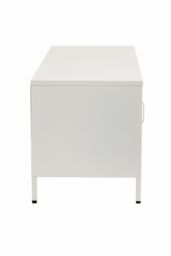 Orsina Industrial Two Door White Metal Media Unit, Classic Livingroom Media Unit, Versatile Shelving Media Unit - thumbnail 4