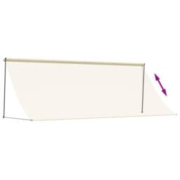 Berkfield Home Retractable Awning Cream 400x150 cm Fabric & Steel - thumbnail 6