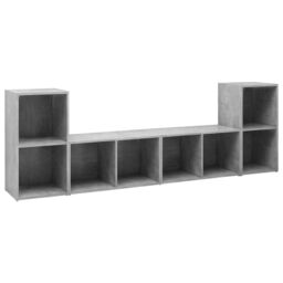 Berkfield Home TV Cabinets 4 pcs Concrete Grey 72x35x36.5 cm Engineered Wood - thumbnail 2
