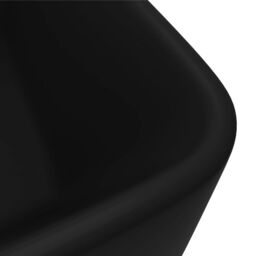 Berkfield Home Luxury Wash Basin Matt Black 41x30x12 cm Ceramic - Size: 41 x 30 x 12 cm - thumbnail 5