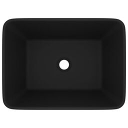 Berkfield Home Luxury Wash Basin Matt Black 41x30x12 cm Ceramic - Size: 41 x 30 x 12 cm - thumbnail 3