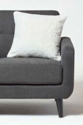 Homescapes Soft Touch Faux Fur Cushion 46 x 46 cm in Ivory - thumbnail 3
