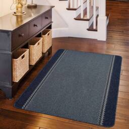 The Rug Shop UK Blue Machine Washable AntiSlip Polypropylene Floor Mat - Size: 67 cm x 180 cm - thumbnail 2