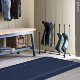 The Rug Shop UK Blue Machine Washable AntiSlip Polypropylene Floor Mat - Size: 67 cm x 180 cm - thumbnail 5