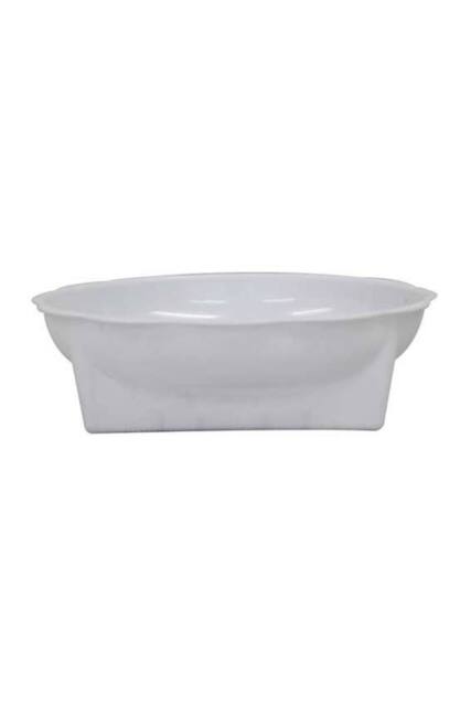 KDMD White Square Round Dish Plastic - image 1