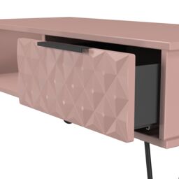 Ready Assembled 2 U Islay 1 Drawer Coffee Table (Ready Assembled) in Dusty Pink - Size: Medium - thumbnail 6