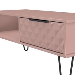 Ready Assembled 2 U Islay 1 Drawer Coffee Table (Ready Assembled) in Dusty Pink - Size: Medium - thumbnail 5
