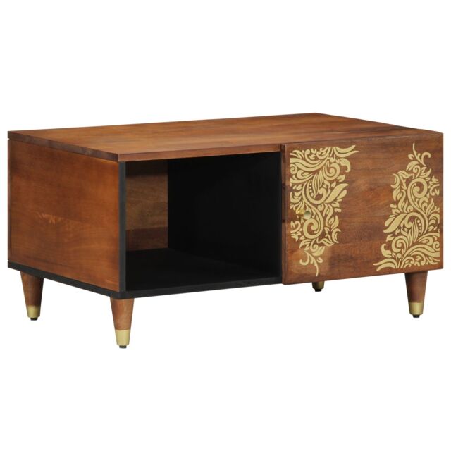 Berkfield Home Coffee Table 80x50x40 cm Solid Wood Mango in Brown - Size: 80 x 50 x 40 cm - image 1