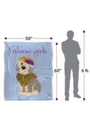 Warner Brothers Gilmore Girls Dog Logo Silky Touch Super Soft Throw Blanket 152x127cm in White - Size: 152x127 cm - thumbnail 5