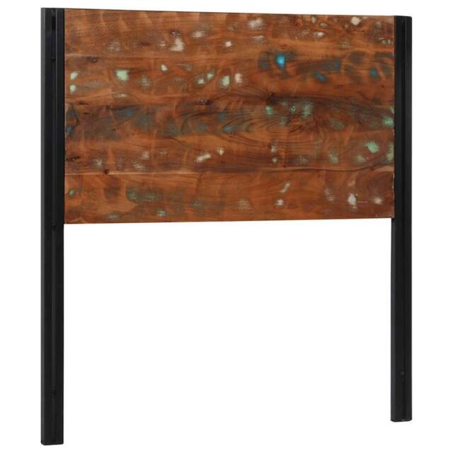 Berkfield Home Headboard 100 cm Solid Wood Reclaimed & Iron in Brown - image 1
