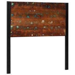 Berkfield Home Headboard 100 cm Solid Wood Reclaimed & Iron in Brown - thumbnail 3