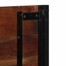 Berkfield Home Headboard 100 cm Solid Wood Reclaimed & Iron in Brown - thumbnail 7