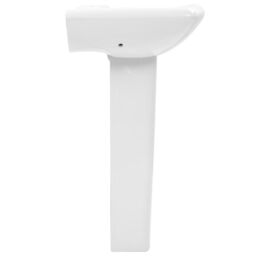 Berkfield Home Freestanding Basin with Pedestal Ceramic White 580x470x200 mm - thumbnail 4