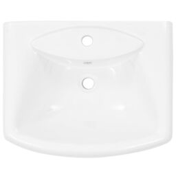 Berkfield Home Freestanding Basin with Pedestal Ceramic White 580x470x200 mm - thumbnail 5