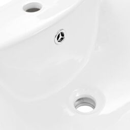 Berkfield Home Freestanding Basin with Pedestal Ceramic White 580x470x200 mm - thumbnail 6