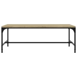 Berkfield Home Decorative Coffee Table Sonoma Oak 100x50x35 cm Engineered Wood in Light Tan - Size: 100 x 50 x 35 cm - thumbnail 4