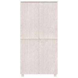 Berkfield Home Wardrobe HAMAR White 89x50x180 cm Solid Wood Pine - Size: 89 x 50 x 180 cm - thumbnail 1