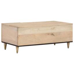 Berkfield Home Coffee Table 100x54x40 cm Solid Wood Mango in Light Brown - Size: 100 x 54 x 40 cm - thumbnail 5