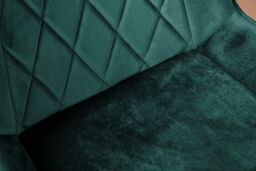 FurnitureboxUK Elina White Marble Effect Scratch Resistant Dining Table & 2 Pesaro Black Leg Velvet Chairs in Green - thumbnail 6