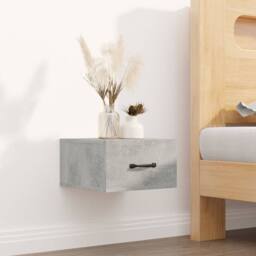 Berkfield Home Wall-mounted Bedside Cabinets 2 pcs Concrete Grey 35x35x20 cm - Size: 35 x 35 x 20 cm - thumbnail 3