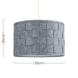 ValueLights Monza Pair of Grey Ceiling Pendant Shades - thumbnail 6