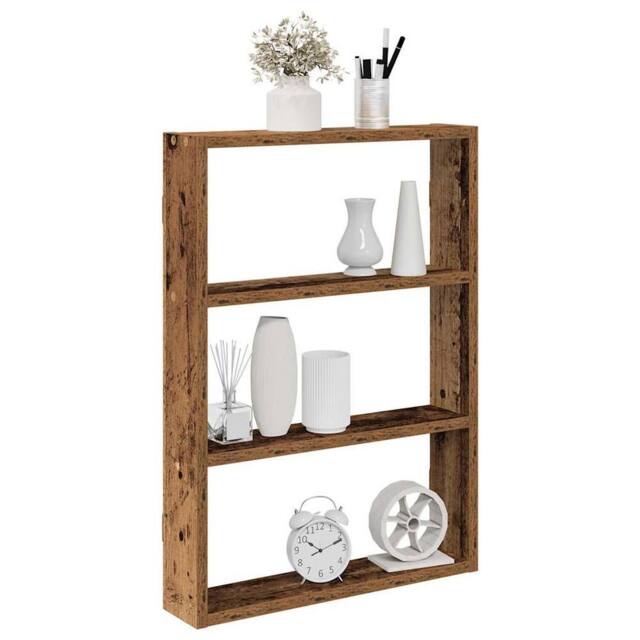 Berkfield Home Wall Shelf Old Wood 43x9x60 cm Engineered Wood in Brown - Size: 43 x 9 x 60 cm - image 1