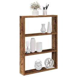 Berkfield Home Wall Shelf Old Wood 43x9x60 cm Engineered Wood in Brown - Size: 43 x 9 x 60 cm - thumbnail 1