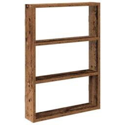 Berkfield Home Wall Shelf Old Wood 43x9x60 cm Engineered Wood in Brown - Size: 43 x 9 x 60 cm - thumbnail 2