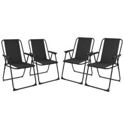 Gr8 Garden Set Of 4 Folding Garden Chair in Black - thumbnail 1