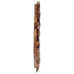 Berkfield Home Wall Mirror 40 cm Teak Round in Brown - thumbnail 3