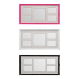 Orsina Pink Multi-Photo Display with 5 Picture Frames, Polyresin Wall Photo Holder, Versatile Photo Collage Frame - thumbnail 2