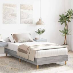 Berkfield Home Bed Frame No Mattress Grey Sonoma 100x200 cm Engineered Wood - thumbnail 3