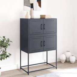 Berkfield Home Sideboard Anthracite 68.5x38.5x107 cm Steel in Dark Grey