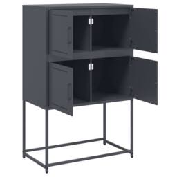Berkfield Home Sideboard Anthracite 68.5x38.5x107 cm Steel in Dark Grey - thumbnail 9
