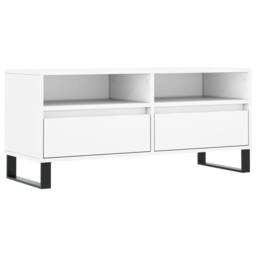 Berkfield Home TV Cabinet White 100x34.5x44.5 cm Engineered Wood - thumbnail 1
