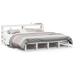 Berkfield Home Decorative Bed Frame without Mattress White 180x200 cm Super King - thumbnail 3