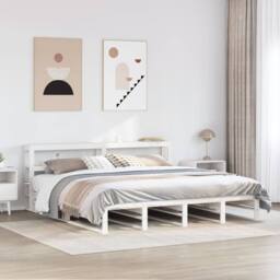 Berkfield Home Decorative Bed Frame without Mattress White 180x200 cm Super King - thumbnail 2