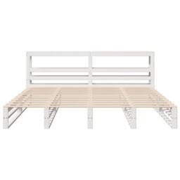 Berkfield Home Decorative Bed Frame without Mattress White 180x200 cm Super King - thumbnail 4