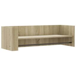 Berkfield Home Wall Shelf Sonoma Oak 100x35x30.5 cm Engineered Wood in Light Brown - thumbnail 2