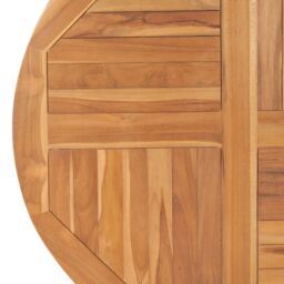 Berkfield Home Table Top Solid Teak Wood Round 2.5 cm 90 cm in Brown - thumbnail 4
