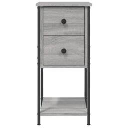 Berkfield Home Durable Bedside Cabinets 2 pcs Grey Sonoma 32x42x70 cm Engineered Wood - Size: 32 x 42 x 70 cm - thumbnail 7