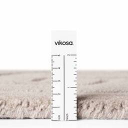 THE RUGS Vikosa Arcura Wool Rug Abstract Living Room in Light Grey - Size: 150 cm diameter - thumbnail 9