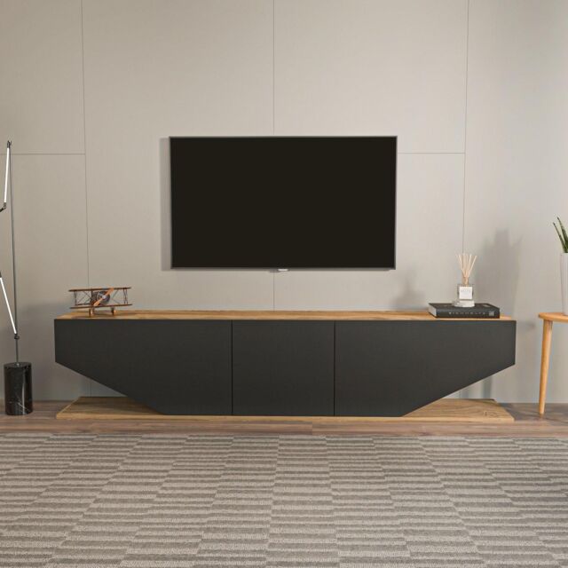 Decorotika Pearl TV Stand TV Unit for TVs up to 71 inch in Light Brown - image 1
