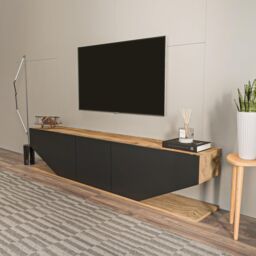 Decorotika Pearl TV Stand TV Unit for TVs up to 71 inch in Light Brown - thumbnail 3